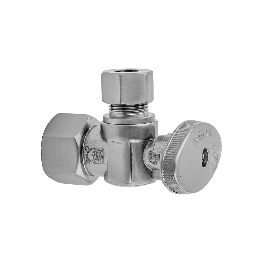 Jaclo Quarter Turn Angle Pattern 1/2'' IPS x 3/8'' O.D. Supply Valve with Oval Handle