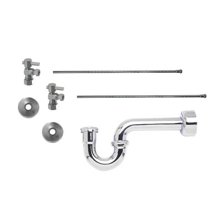Mountain Plumbing Lavatory Supply Kit - Mini Lever Handle with 1/4 Turn Ball Valve (MT521-NL) - Angle, P-Trap 1-1/4''